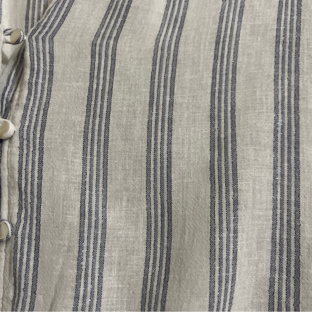 Rails Marti Cayman stripe medium boho peplum button down top - Picture 7 of 11